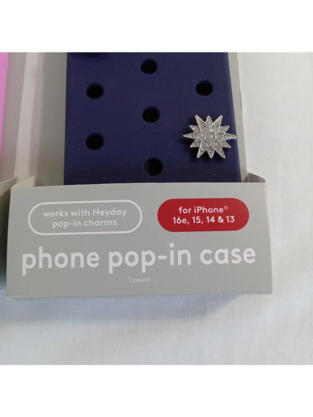 2 Heyday iPhone 16e 15 14 13 Pop-In Cases Silicone Pink Dachshund Navy Blue Star